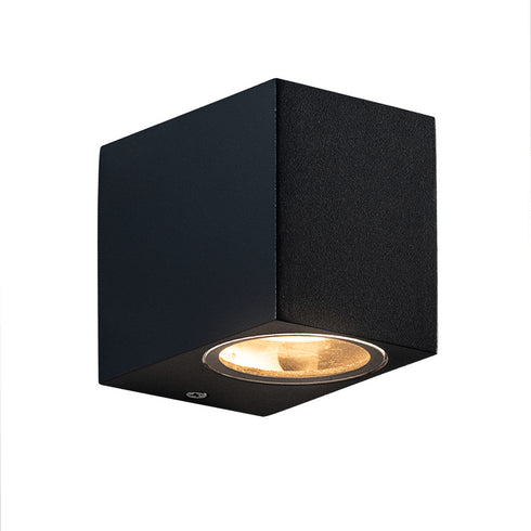 GU10 WALL LUMINAIRE 230V AC SAND BLACK IP65 MAX.35W LG2203GU10B